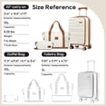 thumbnail image 6 of Joyway 3-Piece Front Opening Cover Carry-on Luggage Side Hooks TSA Lock Spinner Wheels YKK Zippers, 6 of 7