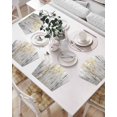 thumbnail image 3 of Golden Grey Tree Round Placemats Set of 6, Oil Painting Forest Abstract Art Placemats for Round Dining Table Shape Wedge Placemats for Outdoor Indoor Wipeable Clean Table Place Mats, 3 of 7