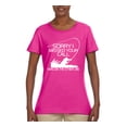 thumbnail image 2 of Missed Your Call Fishing Line Joke Fishing Womens Graphic T-Shirt, Fuschia, Small, 2 of 3