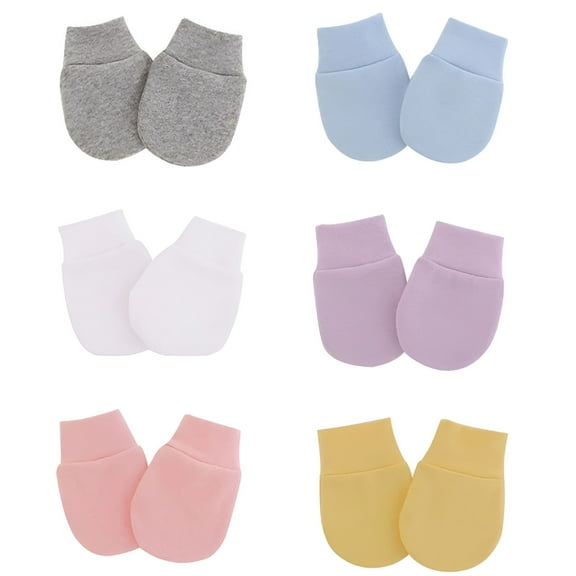 TELOLY 6 Pairs Newborn Mittens Baby Toddler Gloves Scratch Free Mittens for Babies 0-6 Months for Boys and Girls,Baby Mittens Newborn,Mittens for Newborn Baby Boy,Mittens for Newborn Baby Girls
