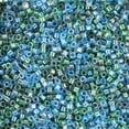 thumbnail image 2 of Miyuki Delica Seed Beads – Size 11/0 (1.6 mm), DB0985, Green/Blue Mix, 7.2g, Approx. 1440 Beads, 2 of 7