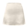 thumbnail image 6 of Adeawade Womens Fall Skirts Mini A Line Skirt Skirt High Waist Zipper Satin Ribbon Lined Skirt Skirt Lightweight Retro Daily Wear White L, 6 of 8