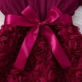 thumbnail image 7 of oqasdz Dresses for Girls Elegant Solid Color with Rose Pattern Floral Design for Daily Wear Birthday Holiday Party Dress, 7 of 7
