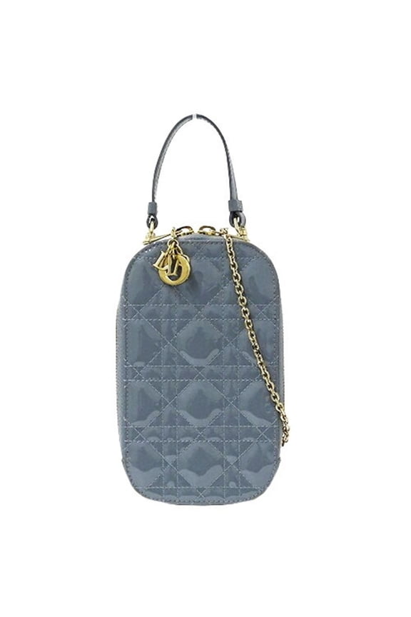 Pre-Owned Christian Dior Dior Pouch Women's Phone Holder Cannage Patent Leather... (Good)