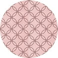 thumbnail image 1 of Ahgly Company Indoor Round Patterned Pink Bubble Gum Pink Area Rugs, 4' Round, 1 of 1