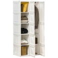 thumbnail image 1 of HOMCOM Organisateur Pliable pour Garde-Robe et Placard avec Rangement, Blanc, 1 of 10