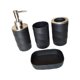 thumbnail image 5 of Juego de 4 accesorios de baño, jabonera para baño, restaurantes y hogar. Negro, 5 of 9