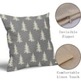 thumbnail image 2 of Christmas Pillow Covers 18x18 Set of 2 Grey Xmas Tree Rustic Style Winter Print Decorative Outdoor Pillowcases Holiday Decorations Throw Cushion Case Decor for Couch Sofa Bed, 2 of 5