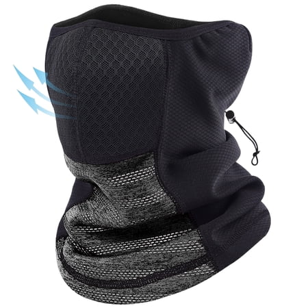 Ski Mask for Men Fleece Neck Gaiter Winter Masks for Cold Weather Thermal Face Covering Deep Gray