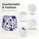 thumbnail image 4 of Balery Blue And White Porcelain Pattern Pantalones cortos deportivos para mujer con forro y dos bolsillos, elásticos, para entrenamiento, gimnasio, yoga-X-Large, 4 of 7