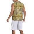 thumbnail image 2 of Sikiie Vintage World Map Basketball Jersey Reversible Men's Mesh Athletic Sports Shirts Training Practice S-4XLSmall, 2 of 6