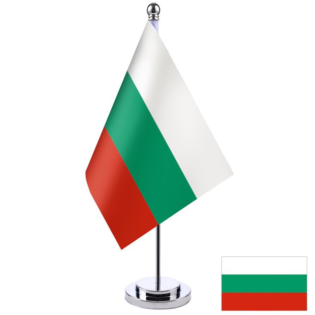 Tapiz decorativo para colgar en la pared con la bandera de Bulgaria, 32 x 14 x 2 cm