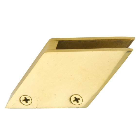Solid Brass Glass Railing Clip Holds 3/8" Glass | Renovator's Supply