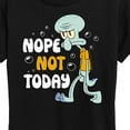 thumbnail image 3 of SpongeBob SquarePants - Squidward Nope Not Today - Women's Short Sleeve Graphic T-Shirt, 3 of 6