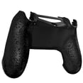 thumbnail image 2 of eXtremeRate Textured Black Comfortable Non-Slip Custom Back Housing, 3D Splashing Case Cover, Game Improvement Replacement Bottom Shell Compatible with ps4 Slim Pro Controller JDM-040/050/055, 2 of 5