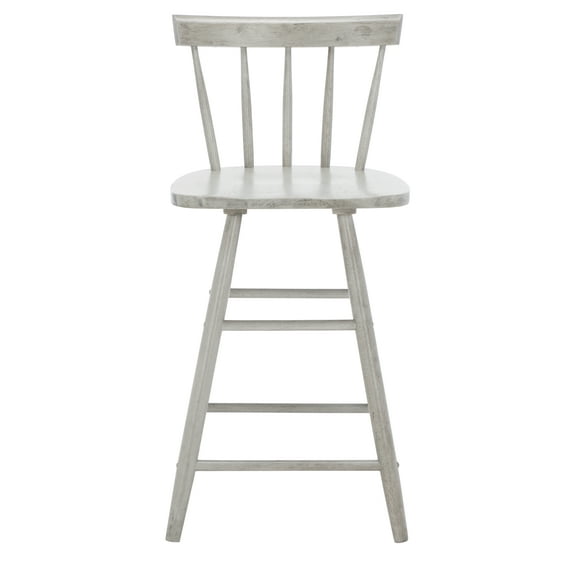 SAFAVIEH Tally Modern Style Wood Counter Stool, Grey (17.3 in. W x 17.1 in. D x 36.2 in. H)