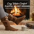thumbnail image 4 of Animal Knitted Socks - Plush Crew Socks with 3D Animal Design, Cozy All-Season Gift Socks for Women & Teens, 4 of 6