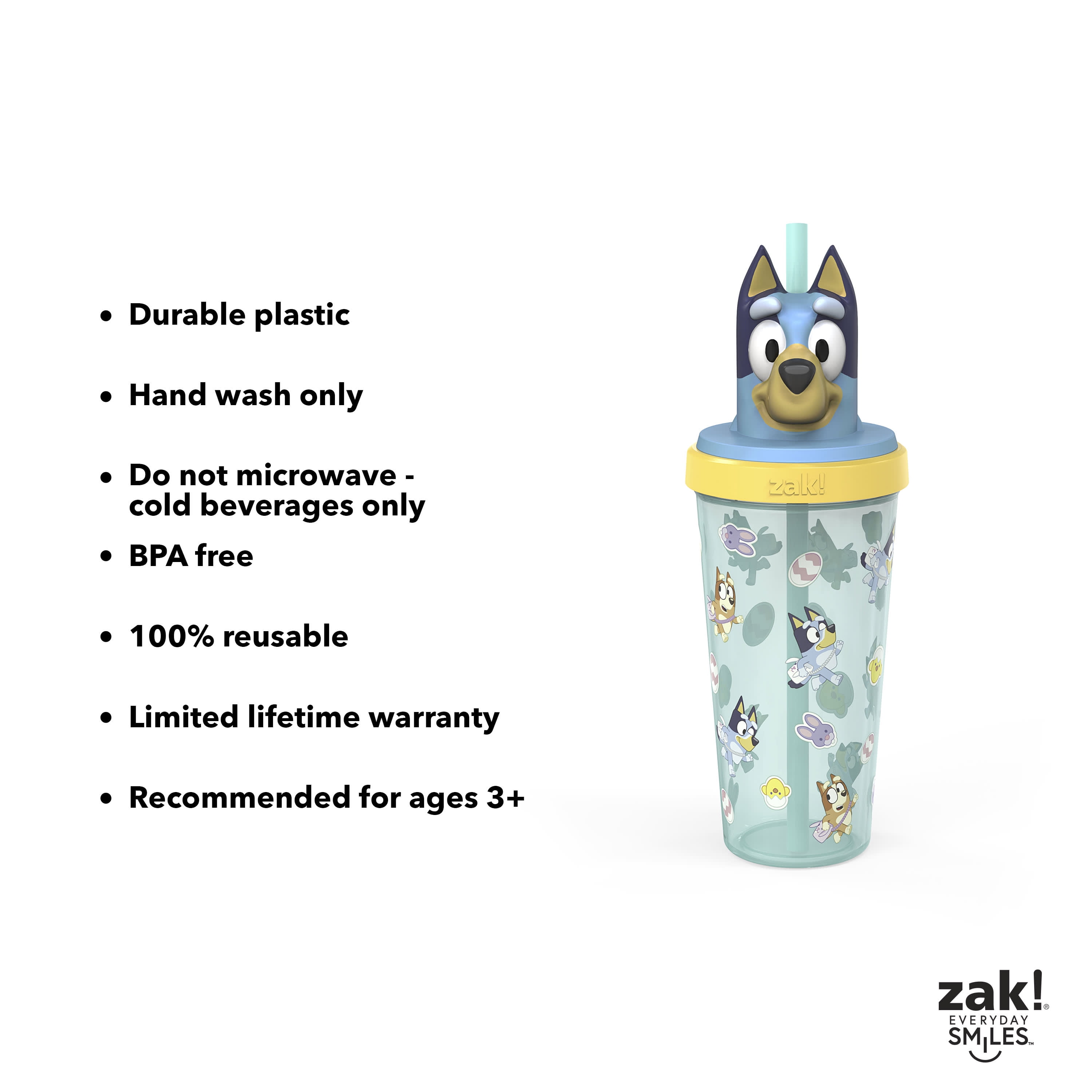 18oz Super Sipper Portable Drinkware 'Bluey' - Zak Designs