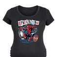 thumbnail image 3 of Marvel Spider-Man - Punk Poster Style - Maternity Scoop Neck Graphic T-Shirt, 3 of 5