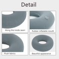 thumbnail image 4 of Cojín de asiento inflable, cojín redondo ortopédico, asiento suave con bomba para hemorroides inflamatorias, dolor de coxis, quiste (gris), 4 of 5