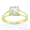 thumbnail image 2 of Round Cut Forever Brilliant Moissanite Trellis Solitaire Engagement Ring in 14k Yellow Gold, 2 of 5