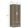 thumbnail image 3 of Pemberly Row Wardrobe Armoire with 1-Drawer in Sienna Oak, 3 of 3