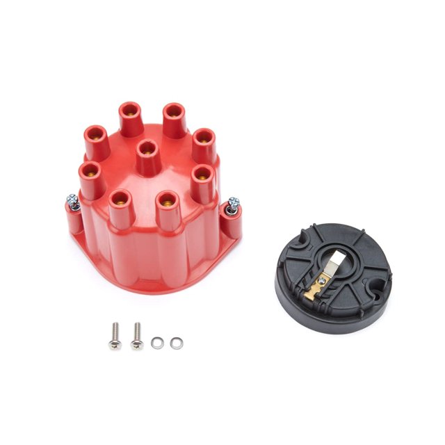 Pertronix D600701 tapa y rotor rojos para distribuidor Flame-Thrower Billet, motor de 8 cilindros