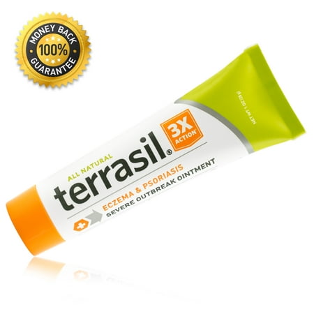 Terrasil® Eczema & Psoriasis Severe Outbreak Ointment with All Natural Activated Minerals® 3X Action to Relieve Skin Itching & Inflammation (28gm (Best Steroid Ointment For Eczema)