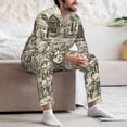 thumbnail image 7 of Fotbe Vineyard Landscape Pattern Long Sleeve Pajama Set for Men,Sleepwear Set,2-piece Loungewear Set,Soft PJs Comfy Nightwear with Pockets-Medium, 7 of 7