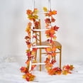 thumbnail image 3 of 2 Pcs Fall Garland Maple Leaf, 5.9Ft/Piece Hanging Vine Garland Artificial Autumn Foliage Garland Thanksgiving Decor for Home Fireplace Party Christmas, 3 of 5
