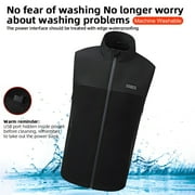 Heated Vest with Battery Pack for Men Women, Heating Vest with 13 Heating Zones Washable Heating Jackets Size Adjustable Winter Vest, Black