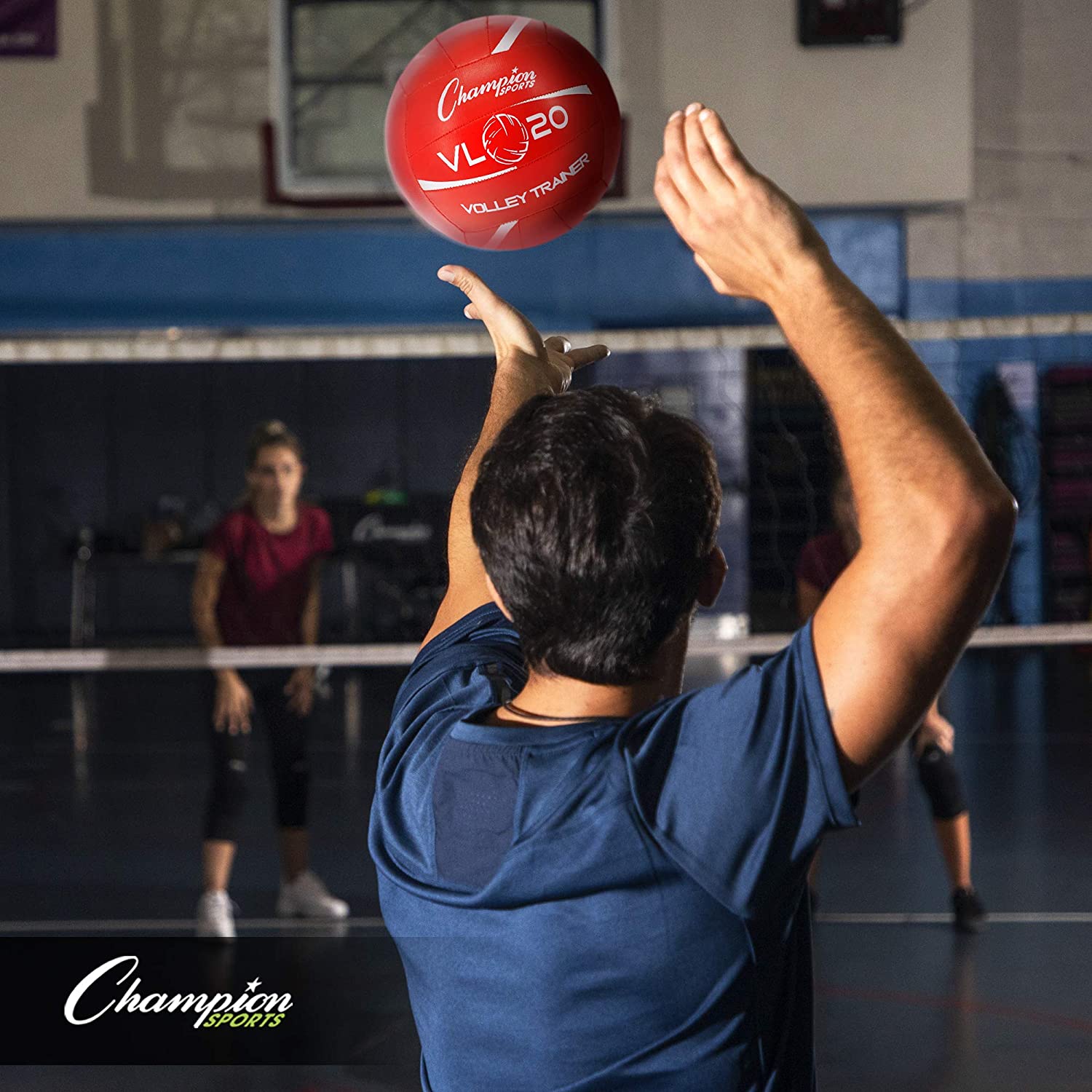Champion Sports Training Volleyball, Size 8, Indoor and Outdoor, with Soft, Hand-Sewn Nylon Panels - Lightweight Volleyballs for Practicing, Recreation - Premium Equipment and Gear - Set