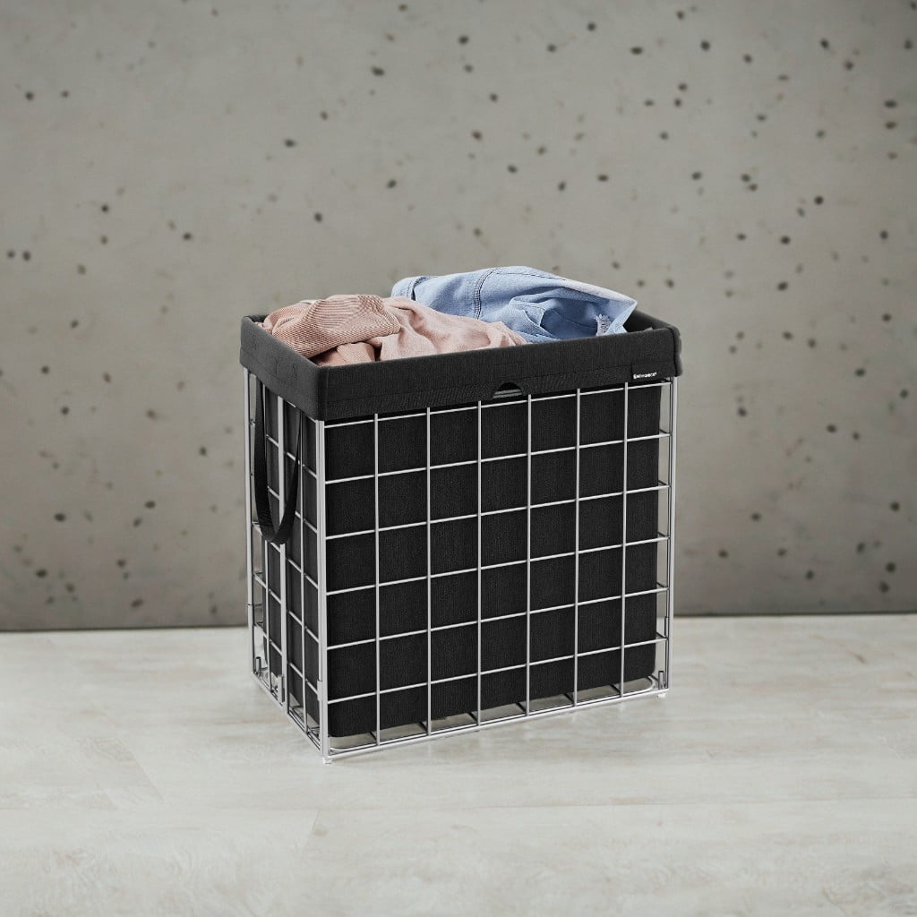 Laundry Hamper with Removable Washable Liner, 29 Gal. (110L) Collapsible Clothes Basket with Metal Wire Frame Laundry Bin