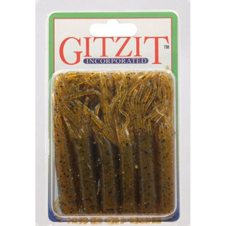 Gitzit The Original Fat Tube Fishing Lure, Brown Craw, 3 1/2, 4-pack,  Fishing Jigs