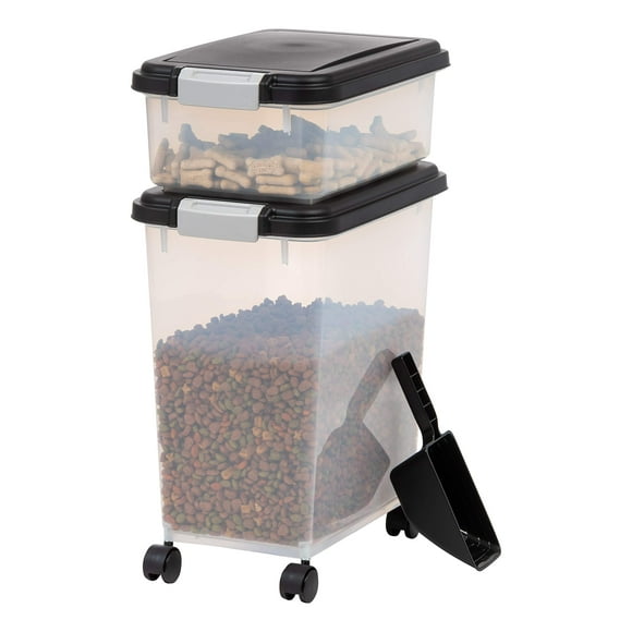Contenedor de comida IRIS USA para perro, combinación de 13,6 kg y 4,99 kg