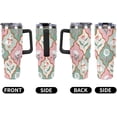 thumbnail image 3 of Large Capacity Car Cup 40 Oz Bow Flower White Goose Stainless Steel Travel Tumbler Coffee Mug Vintage Floral Cute Insulated Bottles Tumbler with Lid And Straw Leak-Proof, 3 of 6