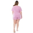 thumbnail image 3 of Fruit of the Loom Women's Soft and Breathable Short Sleeve Crew Top & Pajama Short Set, Sizes S-4X, 3 of 9