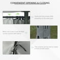 thumbnail image 6 of Outsunny 10'x13' Steel Frame Patio Gazebo, Canopy Shelter for Garden, Gray, 6 of 10