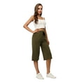 thumbnail image 2 of Siliteelon Womens Causal Capri Pants Wide Leg Workout Sweatpants with Pockets, 2 of 6