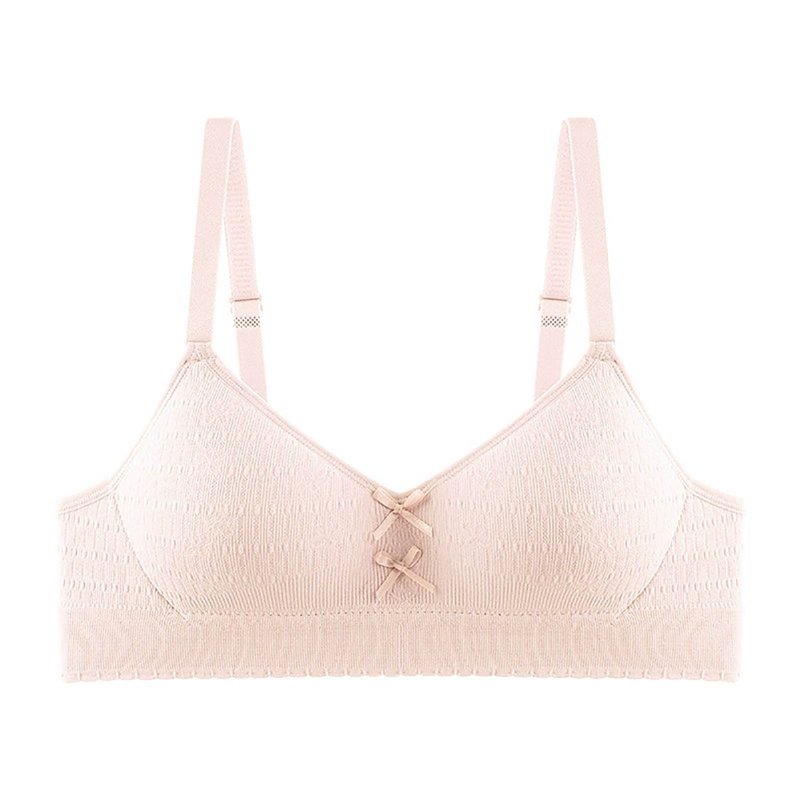 Soutien-gorge Crop Top Sans Armatures Pour Fille - Tissu Léger, Sans Coutures - Blanc - Pour Sport, Quotidien, Sommeil