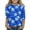 Z38Blue, variant on 3/4 Length Sleeve Teen Girls Tops - Crew Neck Plus Size Dressy Casual Blouses - Beach Vacation Trendy Tops Spring Clothes Hot Pink 140