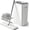 White Bucket #2124 + 60" Flat Mop + 5 Pads, variant on JOYMOOP Mop and Bucket with Wringer Set, Hands Free Flat Floor Mop and Bucket, with 3 Washable Microfiber Pads, Wet and Dry Use, Floor Cleaning System