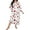 Z92 Red, variant on Women's Cotton Nightgown Sleepwear Short Sleeves Shirt Casual Print Sleepdress Size S