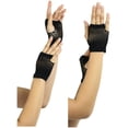 thumbnail image 3 of ToBeInStyle Women's Thick Diamond Net Gloves - Black - One Size, 3 of 6