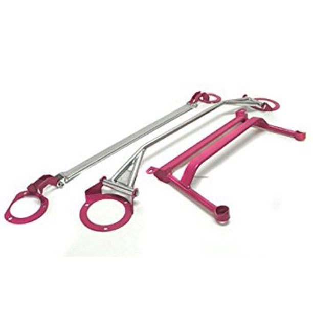 0207 Subaru Impreza WRX STi Front & Rear Upper Strut Bar H Brace 3pcs