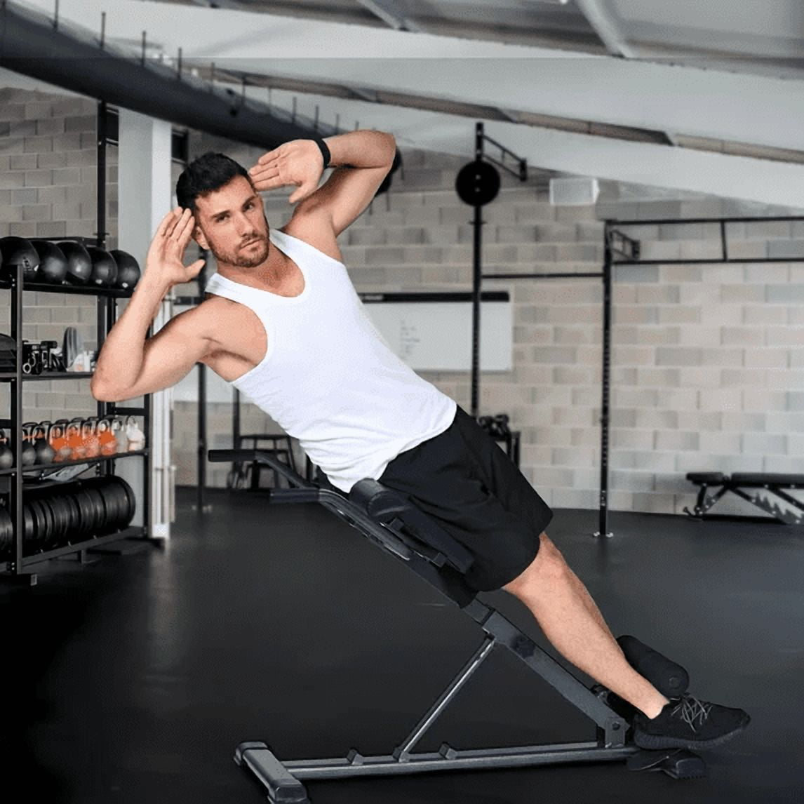 Soges Roman Chair Back Extension Machine, Hyperextension Bench for