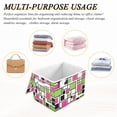 thumbnail image 6 of Yayeee Collapsible Cube Storage Bin with Lid Fabric Closet Decorative Basket with Handles, Abstract Geometric, 6 of 7