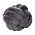 thumbnail image 4 of Round Knot Ball Pillow Round Photography Props for Home Decoration 22cm Gray, 4 of 8