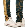thumbnail image 5 of Ma Croix Men's Gold Chain Stripe Track Pants with Zipper Ankles, 5 of 8