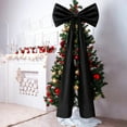 thumbnail image 5 of Extra Large Velvet Christmas Bow Tree Topper | 20x71 Inches Giant Xmas Decor for Home, Wreath, Wall, Backdrop, Wedding, Party, Black, Bow, 5 of 7
